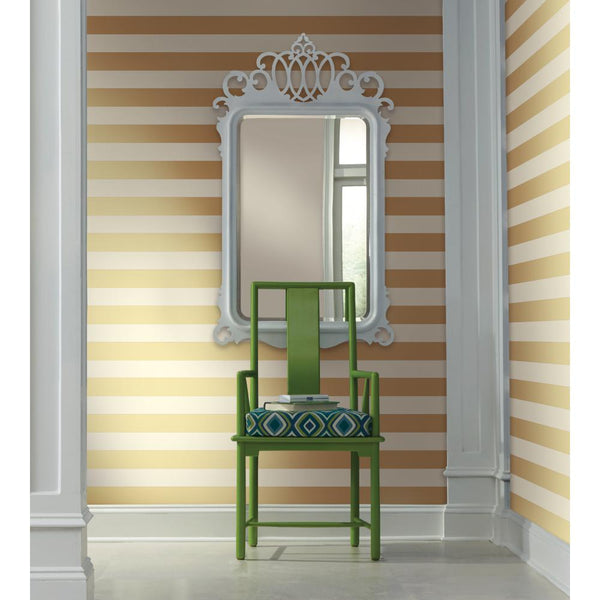 Waverly '3" Wide Stripe' Wallpaper Installed