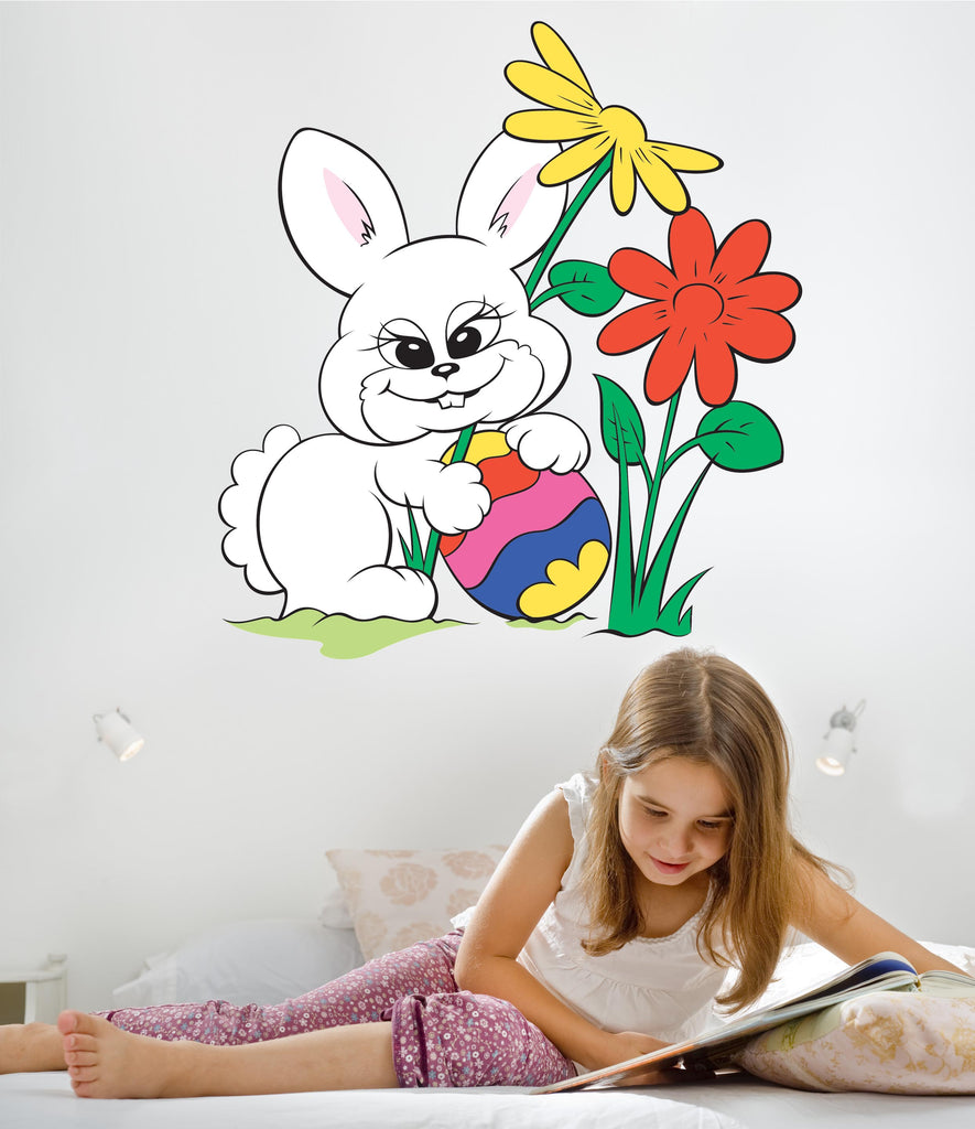 Easter Bunny II Wall Decal Cutout Installed