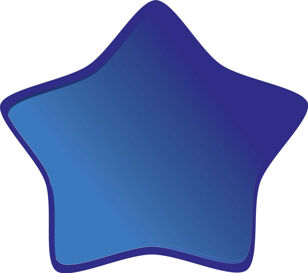 Large Deep Blue Soft Star Wall Decal Cutout