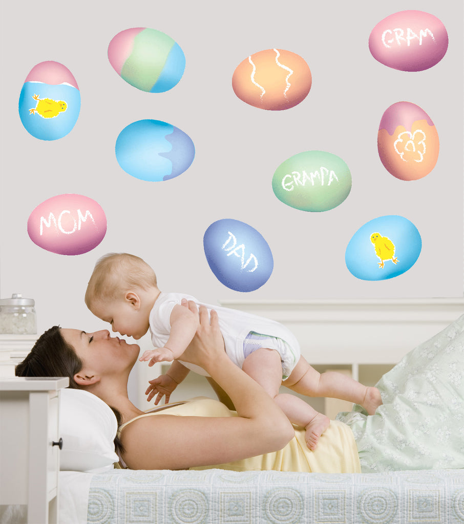 Easter Egg Wall Decal Cutouts Installed