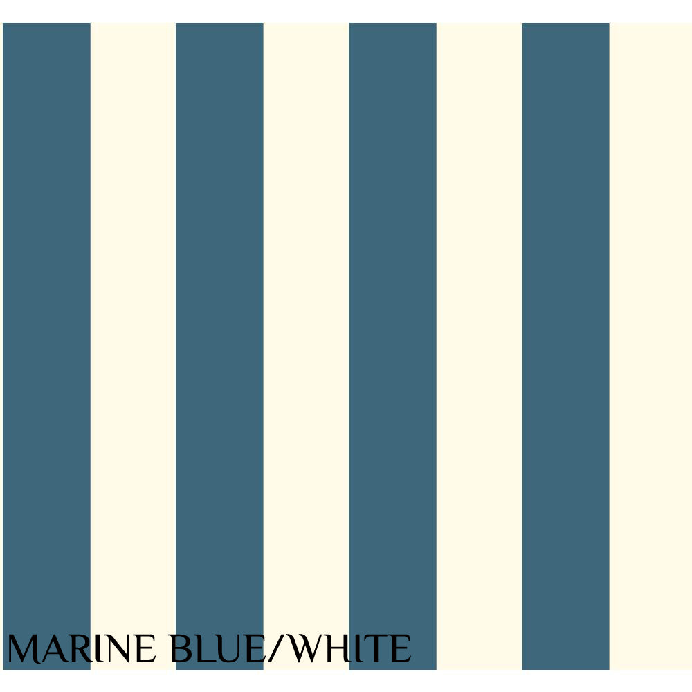Waverly '3" Wide Stripe' Marine Blue Wallpaper