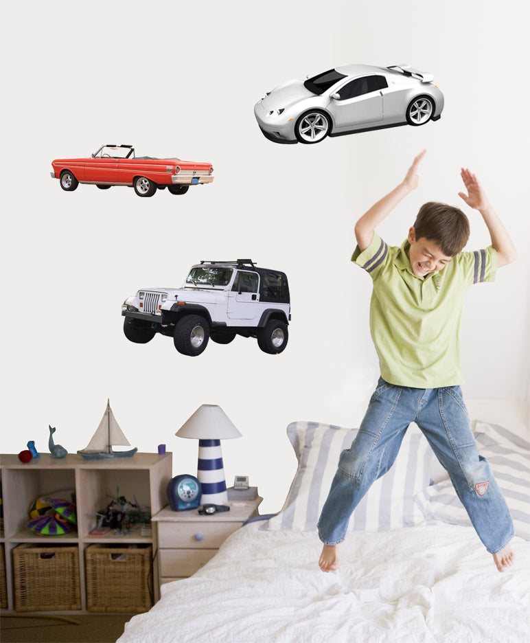 Vehicle Multi-Pack Wall Decal Cutouts Installed