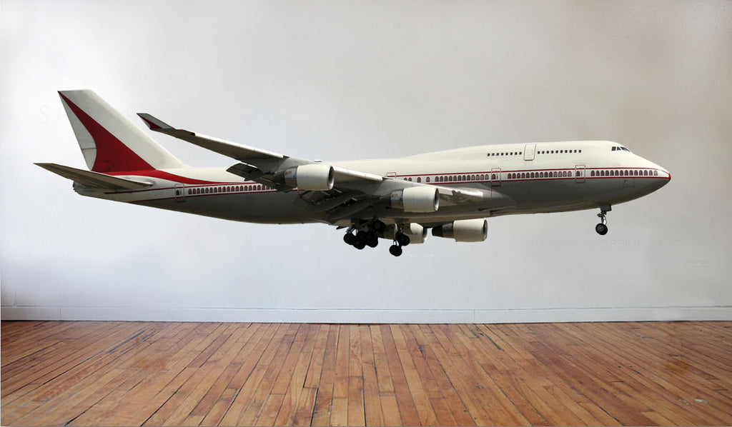 Jumbo Jet Wall Decal Cutout Installed