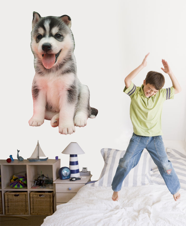 Husky Wall Decal Cutout Installed
