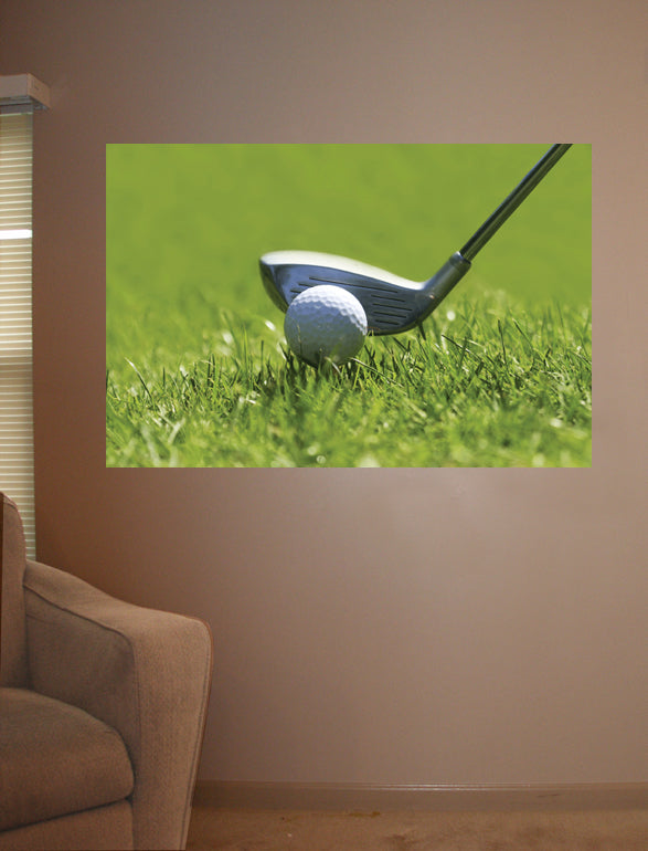 Fairway Drivin' Wall Decal Poster Installed