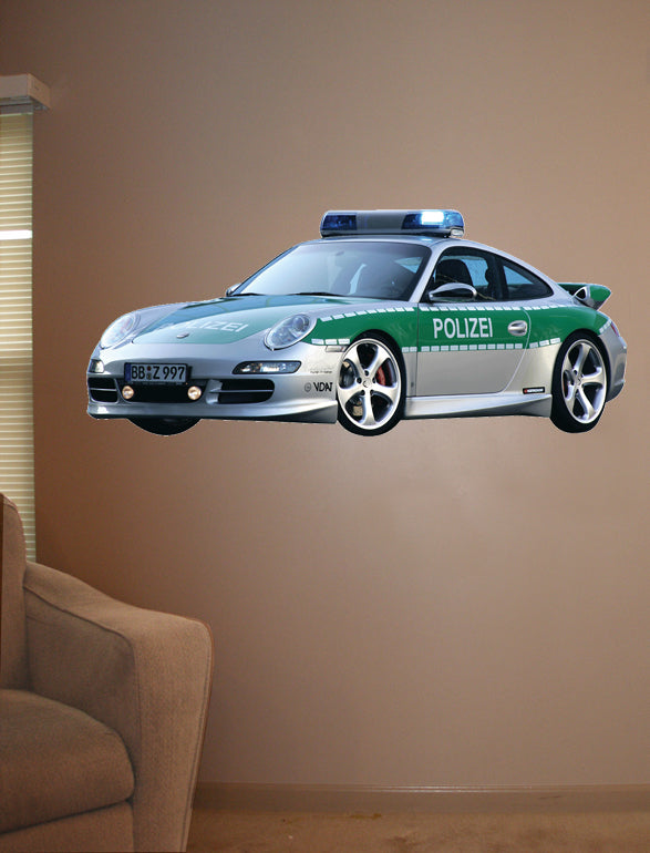Police Car II Wall Decal Cutout Installed