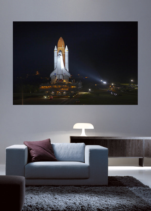 Space Shuttle Endeavor Transportation Wall Decal Poster Installed