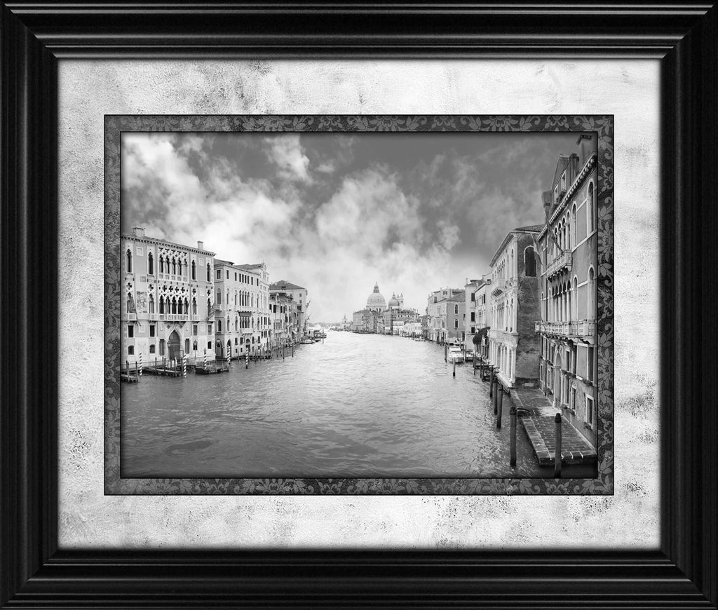 Grayscale Venice Framed Art 19.25"x23.25"