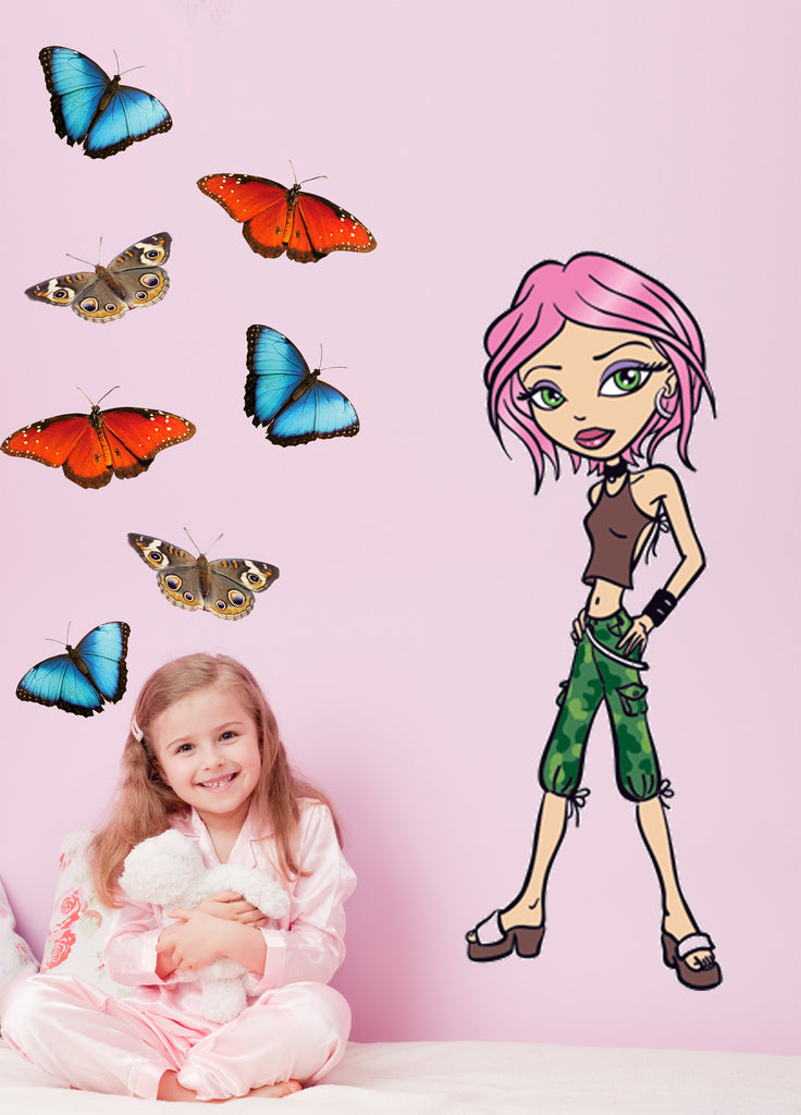 Punk Brat Wall Decal Cutout Installed