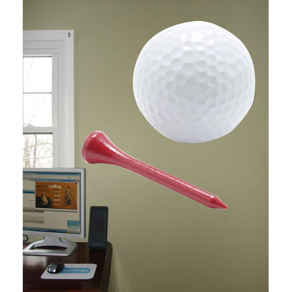 Wallhogs Ball & Tee Wall Decal Installed