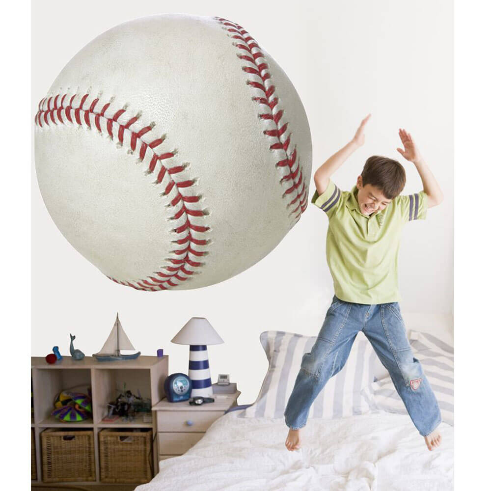Wallhogs Baseball Wall Decal Installed
