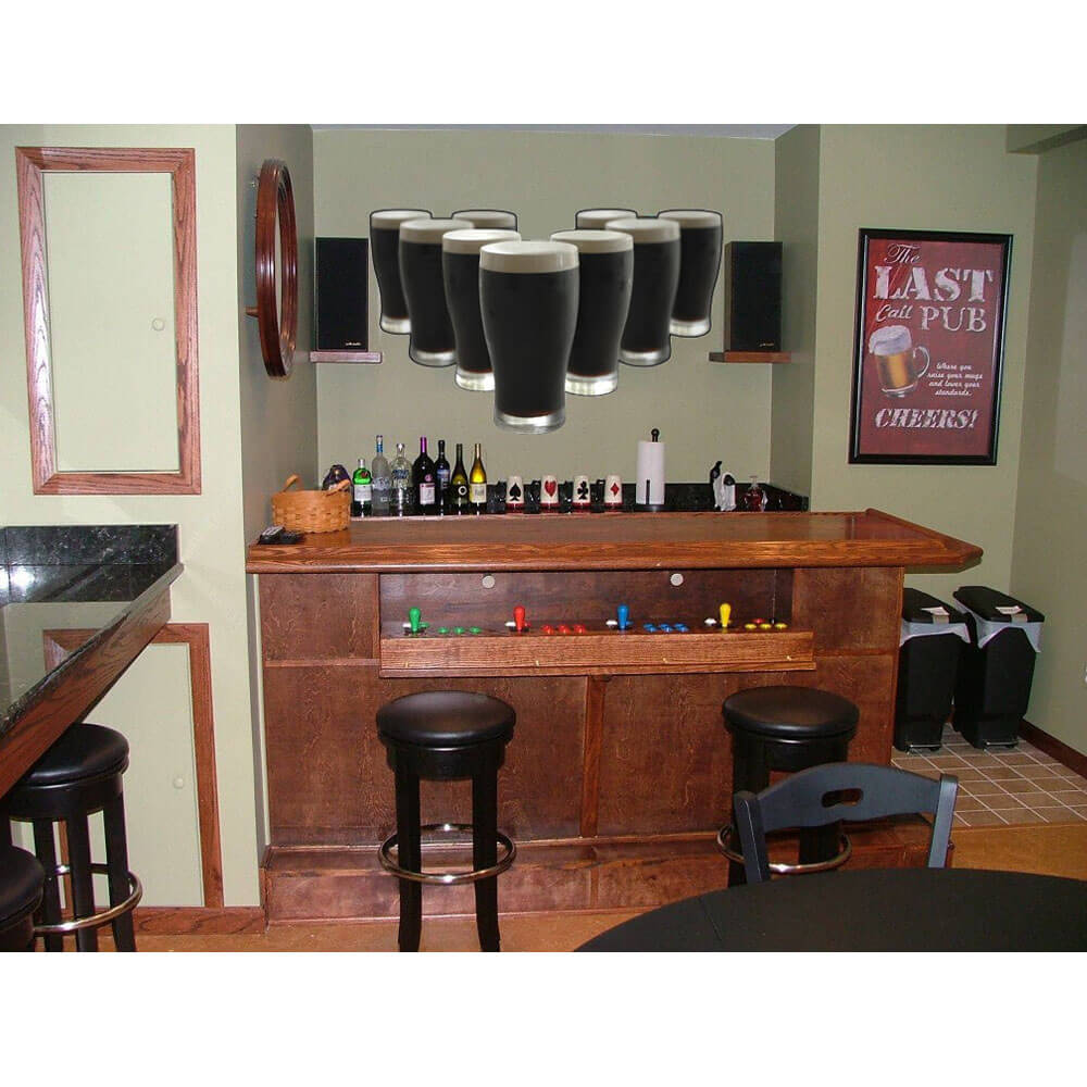 Beer Pong Wall Decal Installed