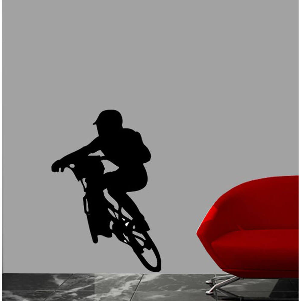 BMX Silhouette IV Wall Decal Installed