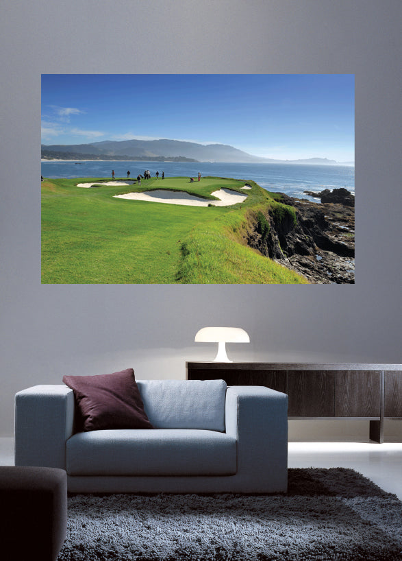 Ocean Green Glossy Poster Installed