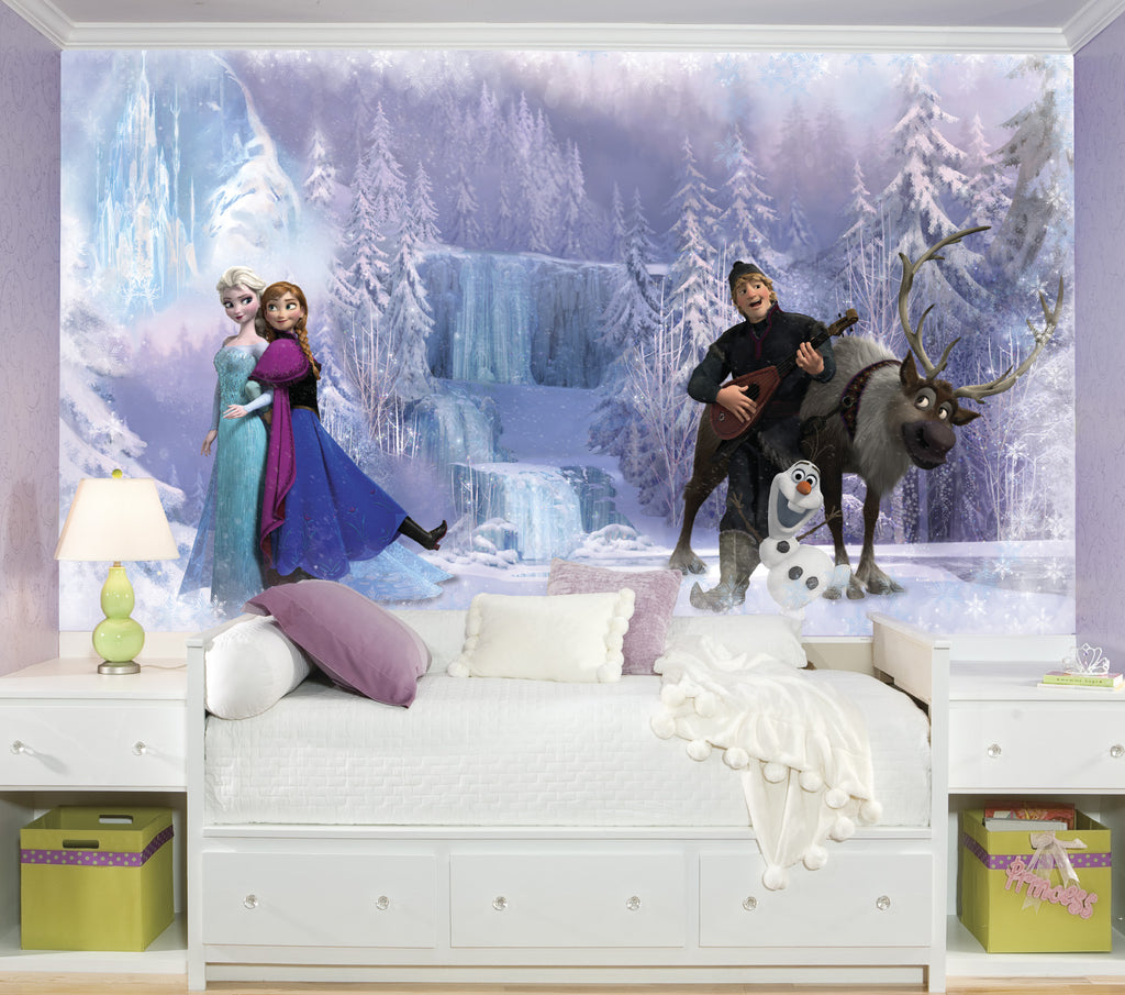 Disney Frozen Prepasted Wall Mural 10.5'W x 6'H Installed