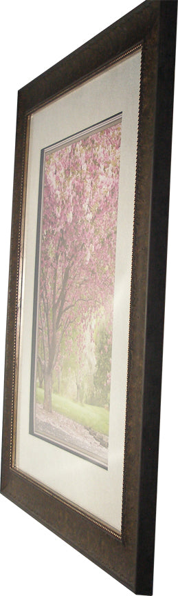 Spring Pink Tree Framed Art 29"x35" Angle