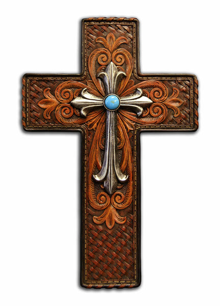 Woven Pattern Cross 8"x12"