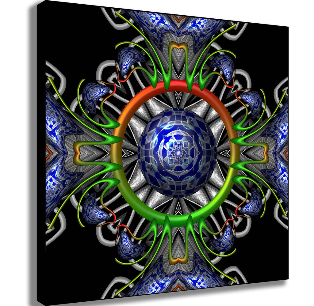 Xzendor7 "Warped Fractal Collage IsoSil" Canvas Printed