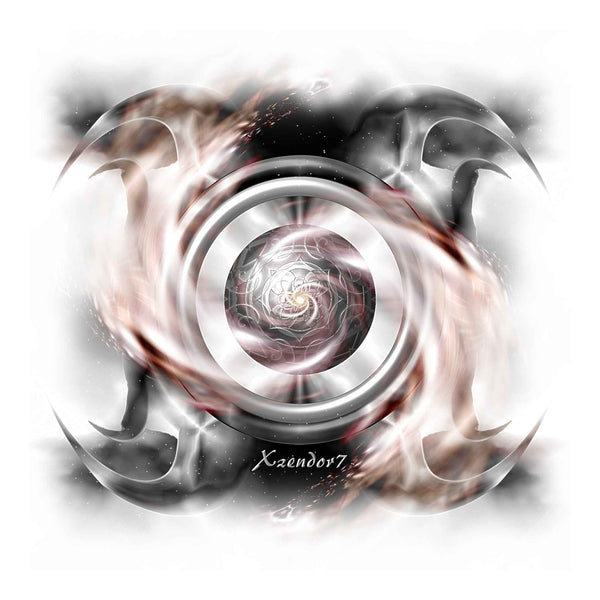 Xzendor7 "Whip Quad Silver Stellar Cloud Burst" Glossy Poster