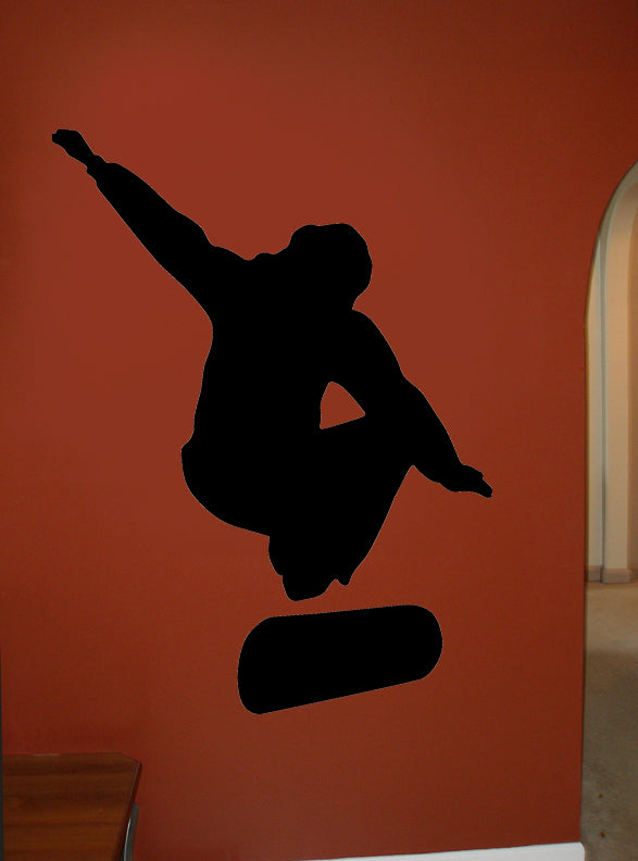 Skateboard Silhouette VII Wall Decal Cutout Installed
