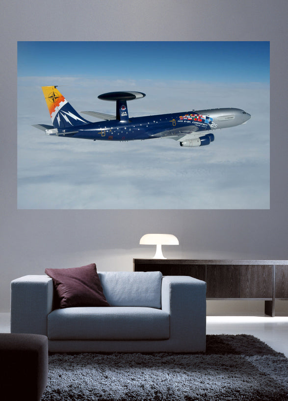 HR 25th Ann. Radar Plane Wall Decal Poster Installed