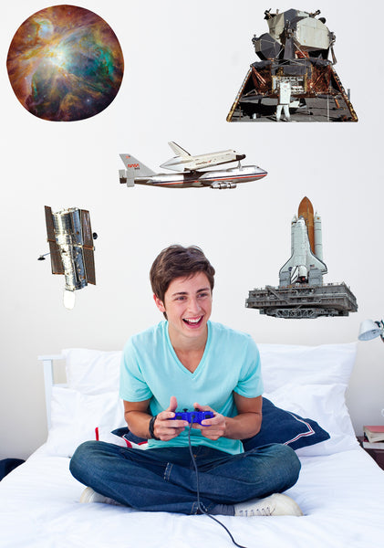 Space Multi-Pack III Wall Decals Installed